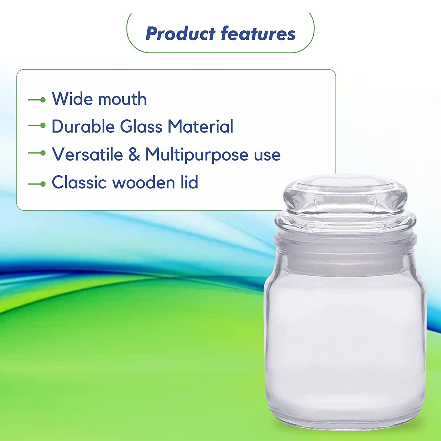 Shoprythm Packaging,Cosmetic Jar Transparent glass jar with airtight lid Shoprythm Packaging,Cosmetic Jar Transparent glass jar with airtight lid